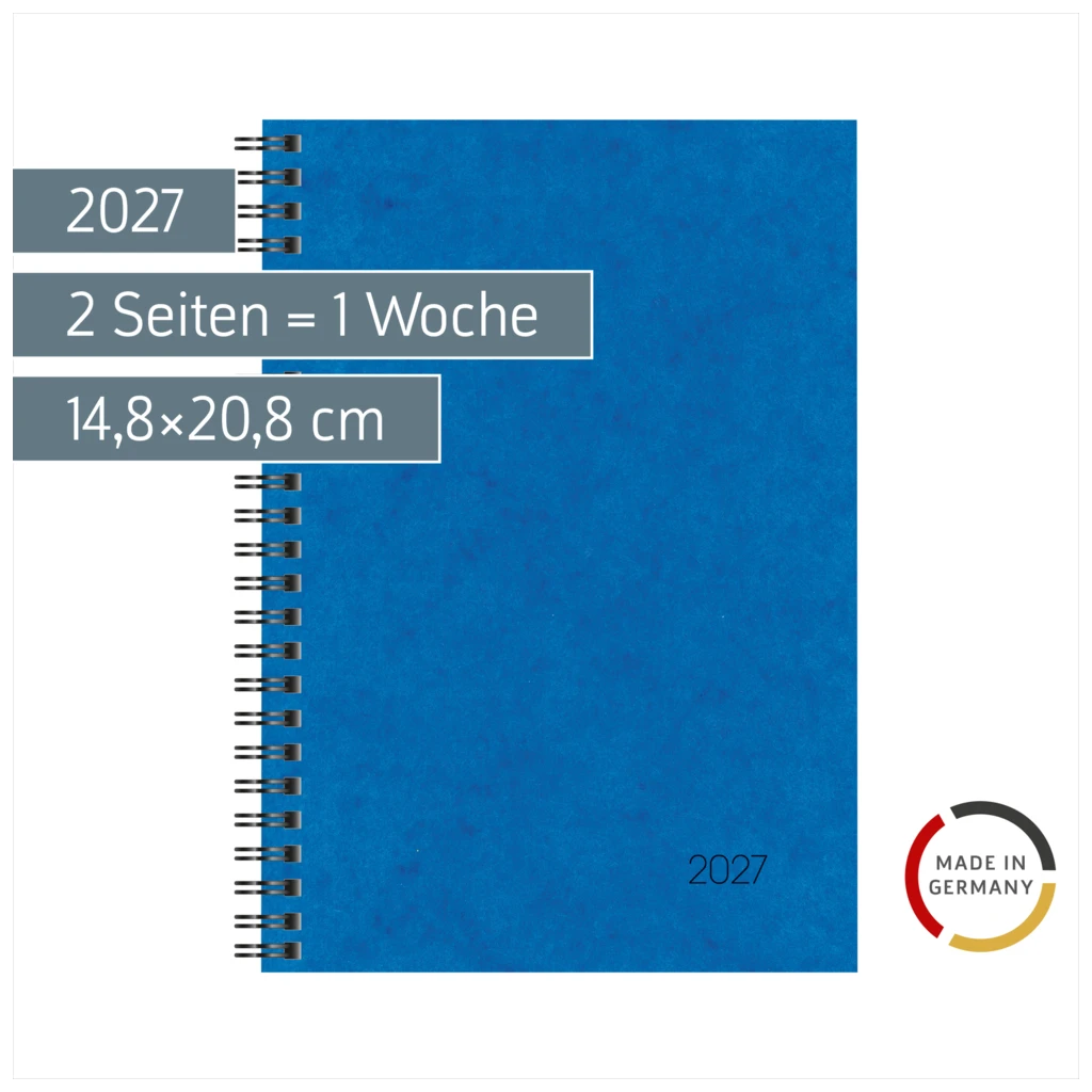 Buchkalender Mod. 796 2027 | A5, Karton, blau