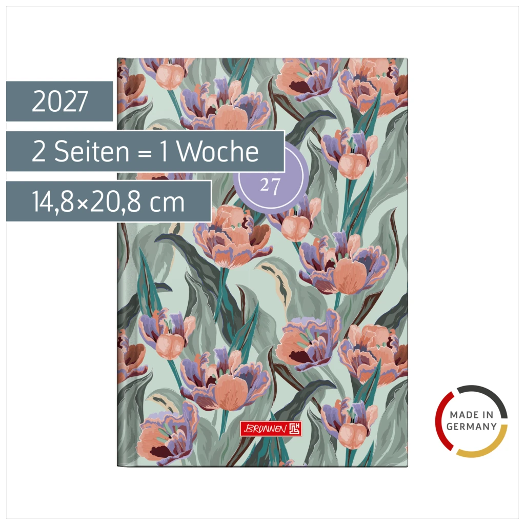 Buchkalender Design Line Mod. 796 2027 „Botanical“ | A5, Papier
