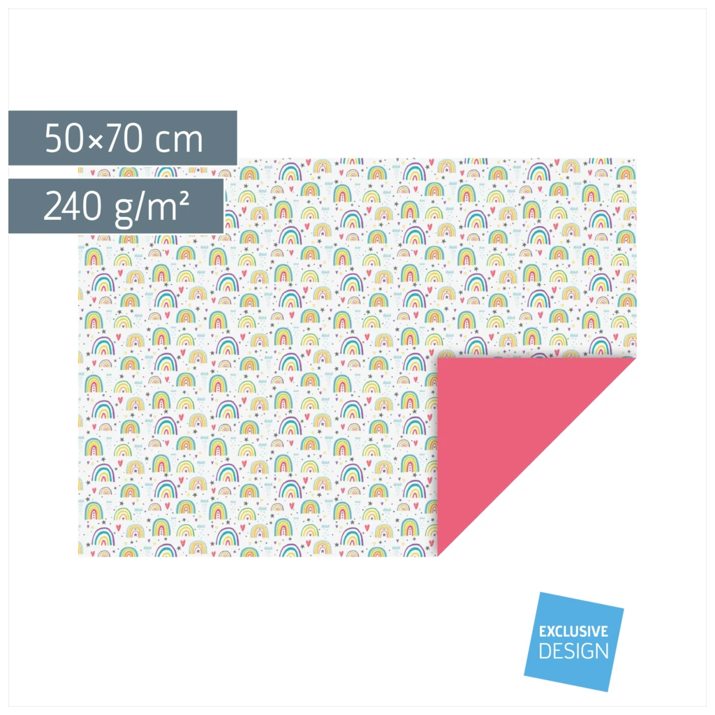 Motivkarton „Funny Rainbow“ | 50×70 cm, 240 g/m², bunt