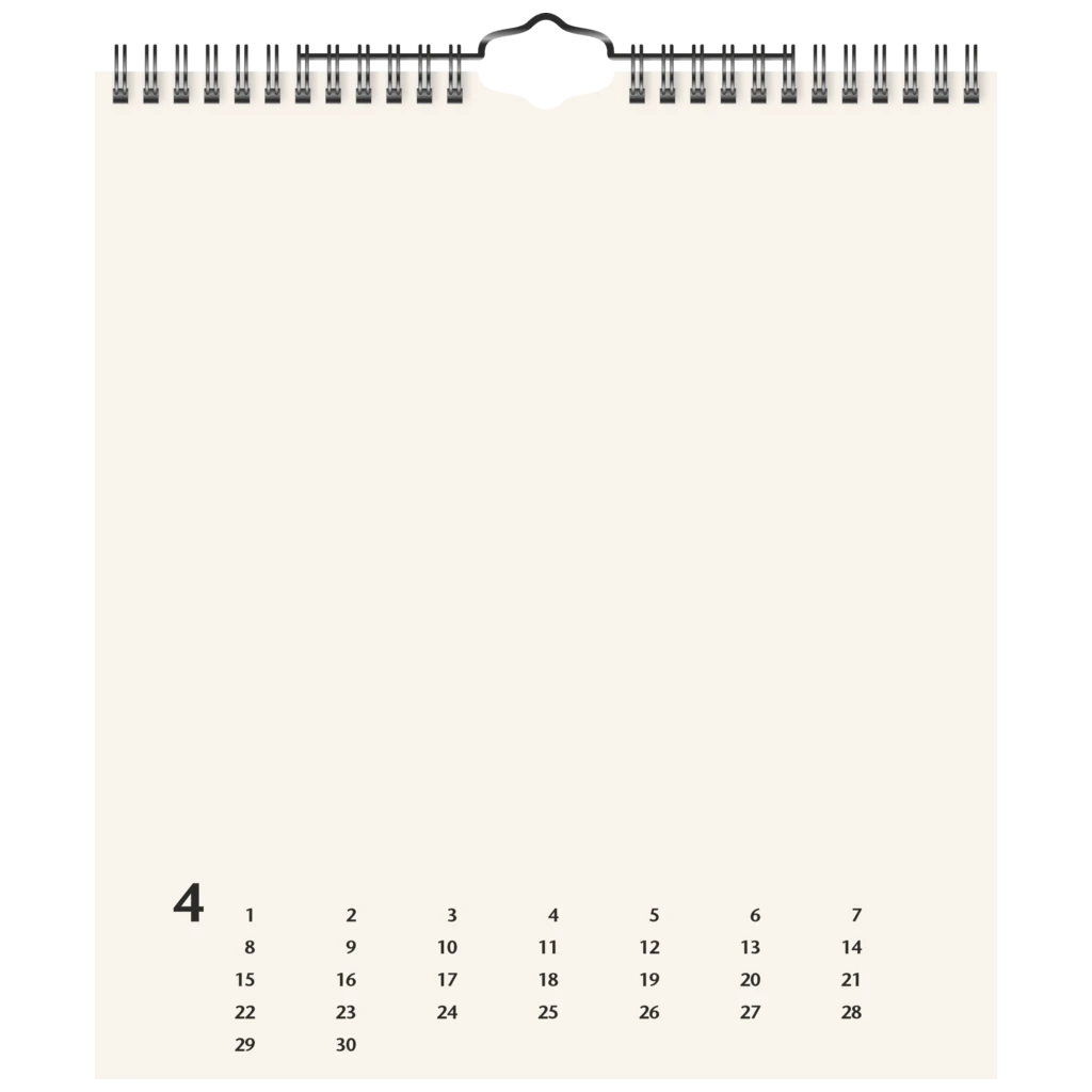 Bastel- und Fotokalender immerwährend | 21,5×24 cm, beige