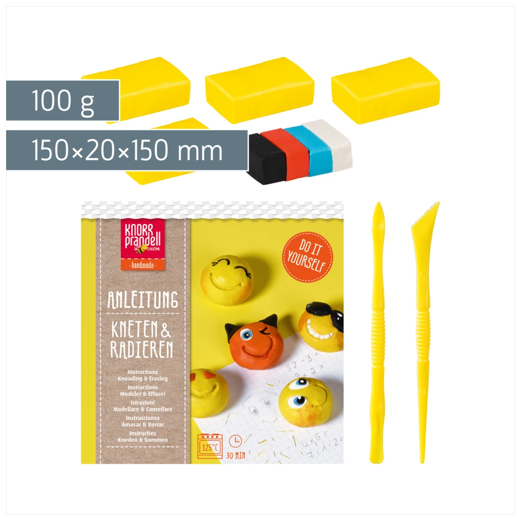 Bastel-Set Kneten & Radieren „Be Happy“ | 100 g