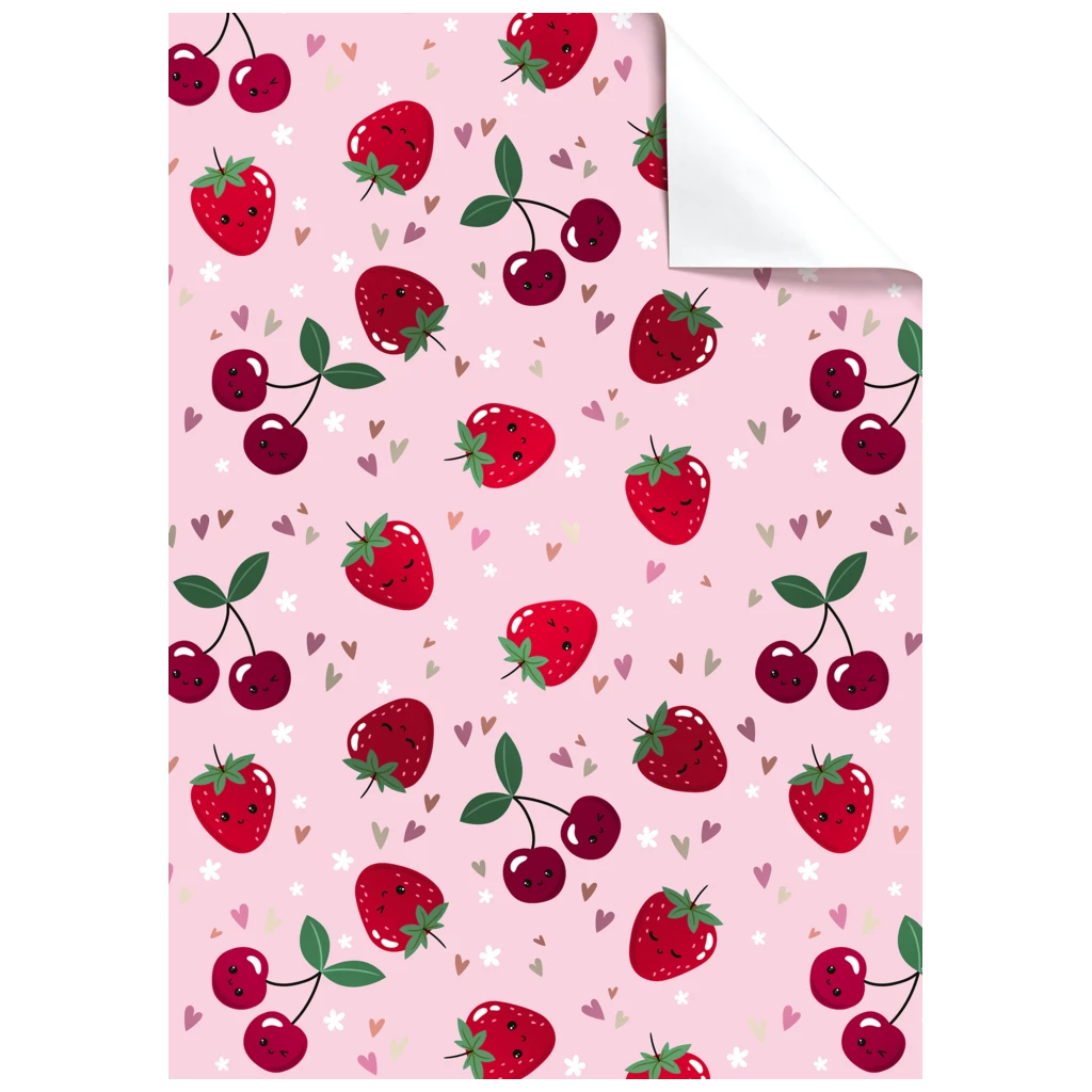 Geschenkpapier-Bogen „Yumi“ | 50×70 cm, 76 g/m², rosa