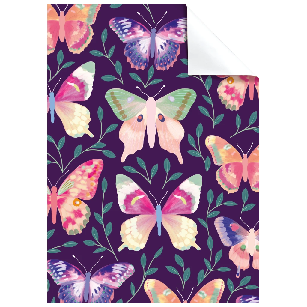 Geschenkpapier-Bogen „Louka“ | 50×70 cm, 76 g/m², dunkelviolett