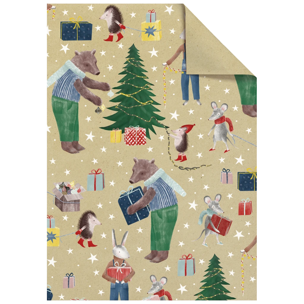 Geschenkpapier-Bogen „Melin“ | 50×70 cm, 80 g/m², hellbraun