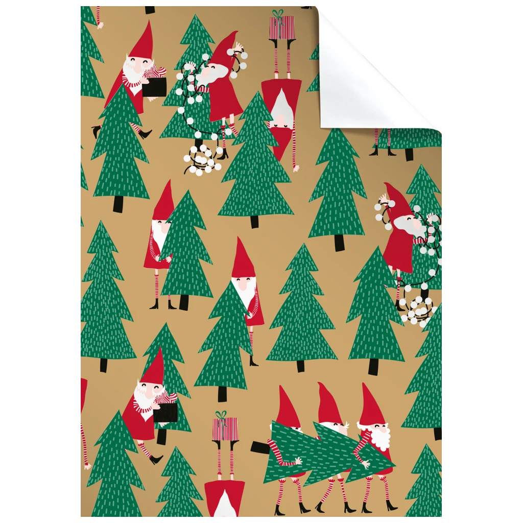 Geschenkpapier-Bogen „Walda“ | 50×70 cm, 80 g/m², gold
