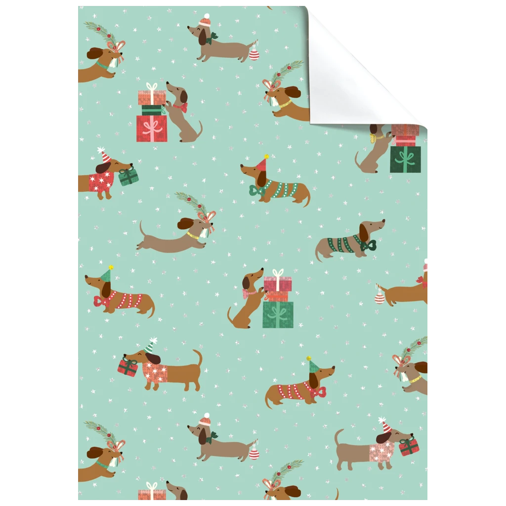 Geschenkpapier-Bogen „Bo“ | 50×70 cm, 76 g/m², mint