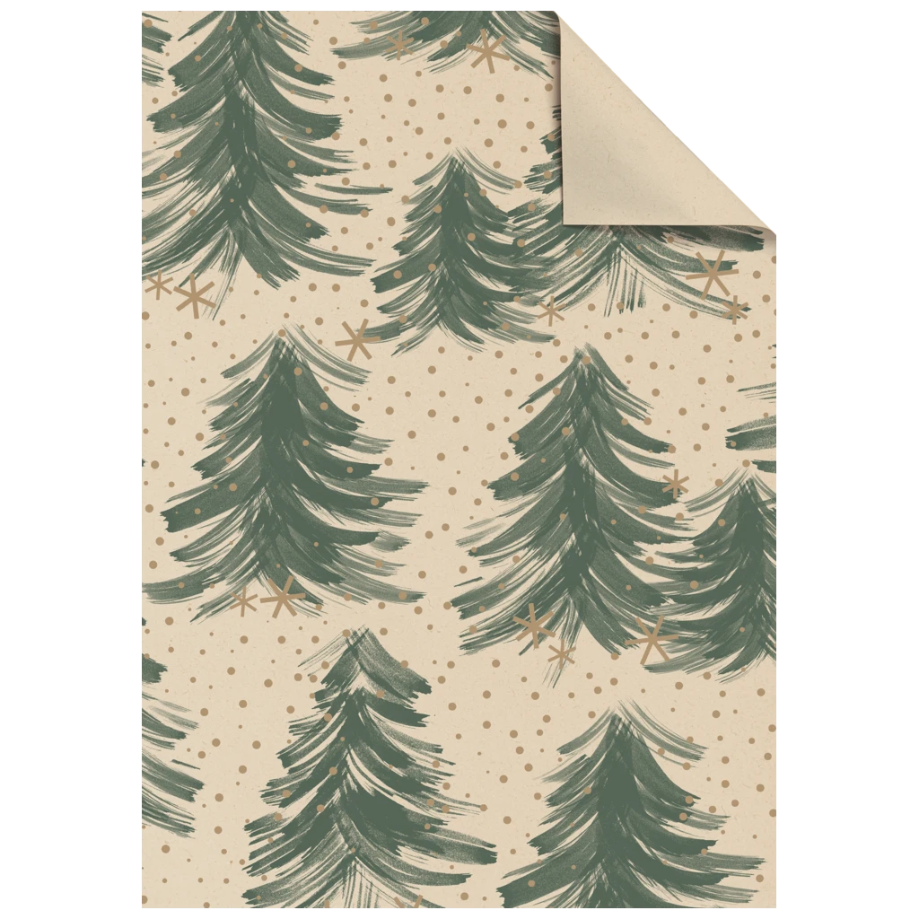 Geschenkpapier-Bogen „Inverno“ | 50×70 cm, 70 g/m², hellbraun