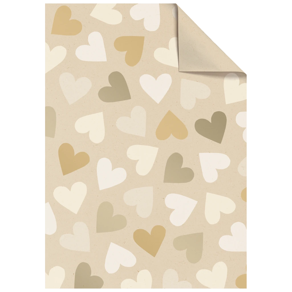 Geschenkpapier-Bogen „Velia“ | 50×70 cm, 70 g/m², hellbraun