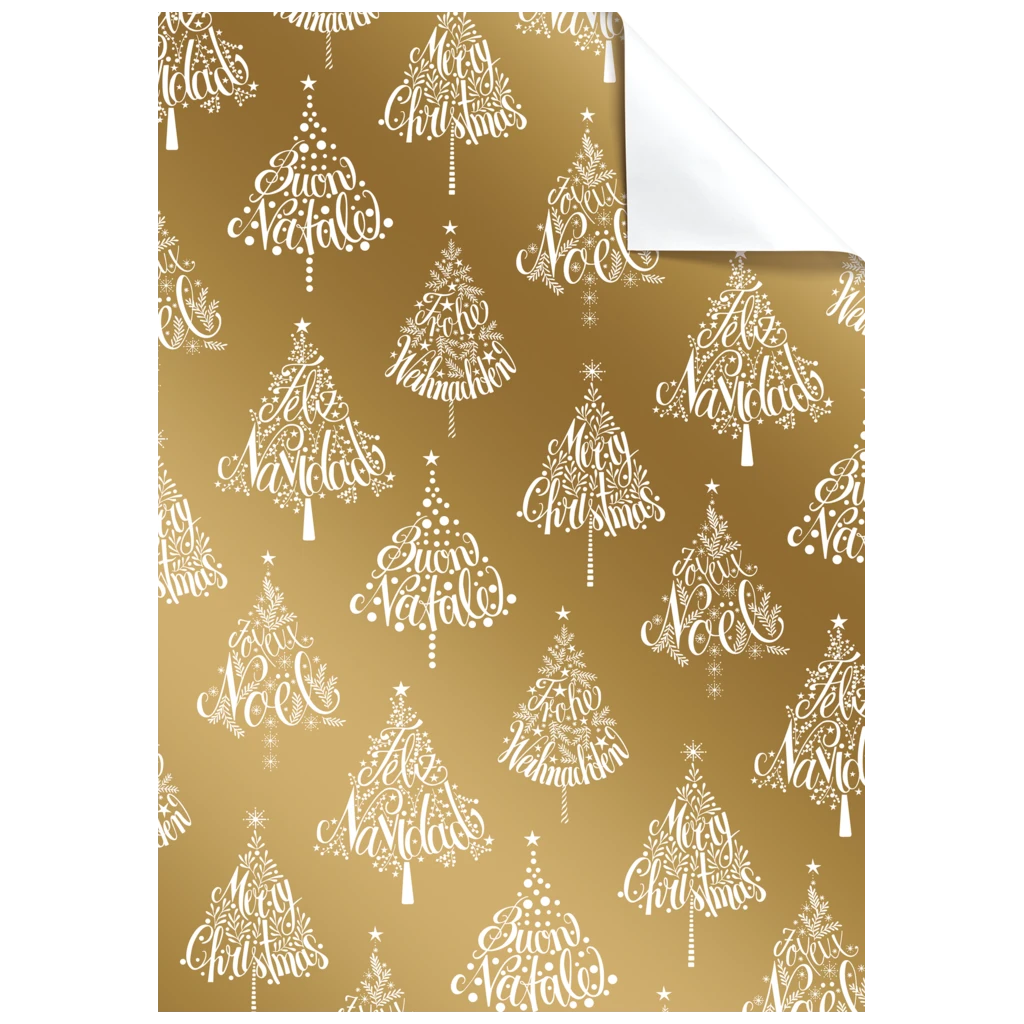 Geschenkpapier-Bogen „Vinto“ | 100×70 cm, 80 g/m², gold