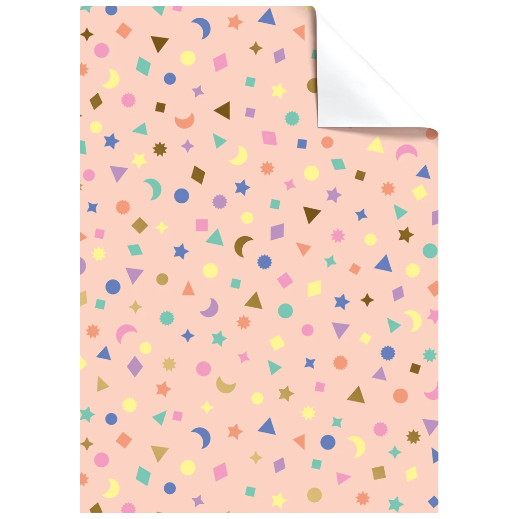 Geschenkpapier-Bogen „Naoki“ | 100×70 cm, 76 g/m², lachs