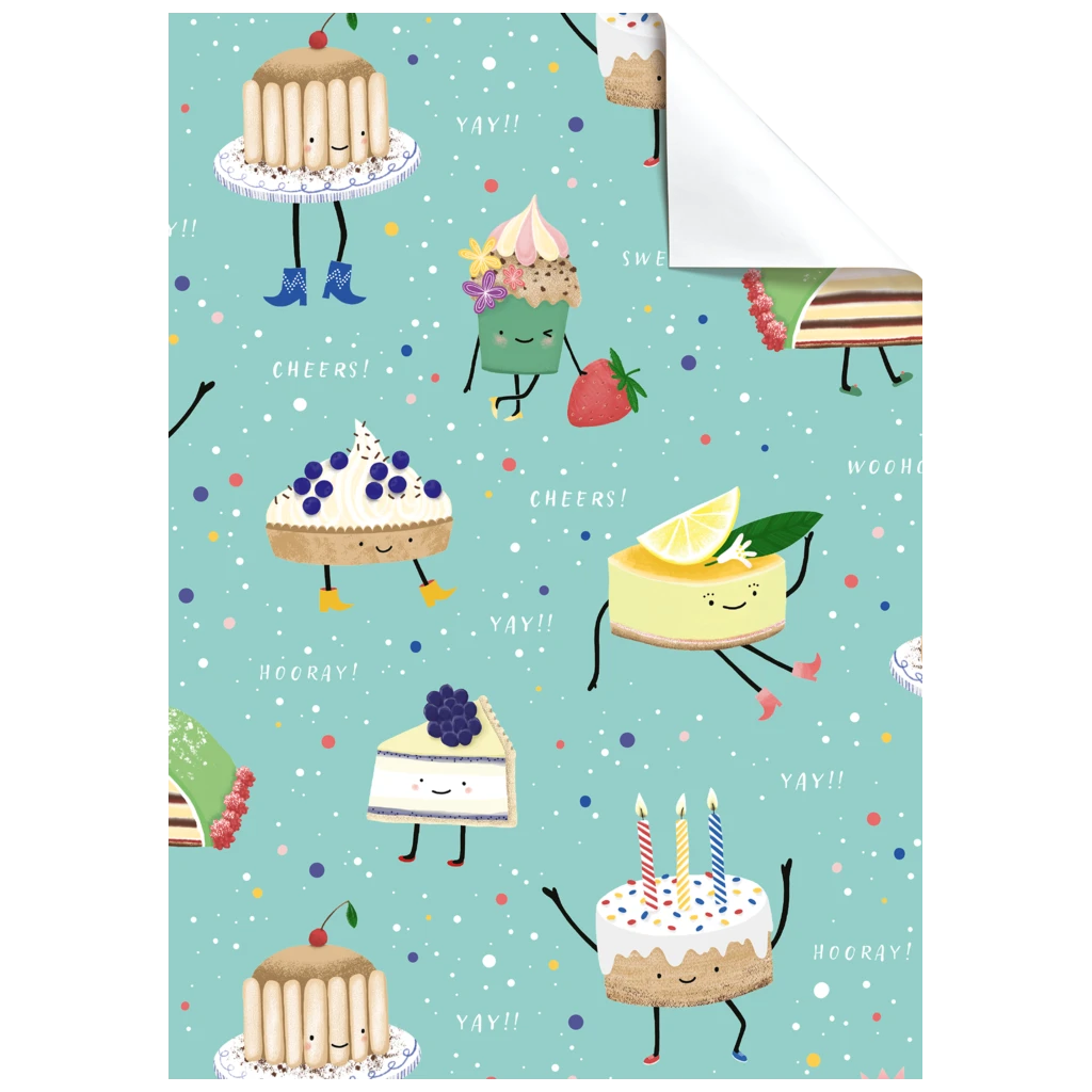 Geschenkpapier-Bogen „Maurita“ | 100×70 cm, 80 g/m², mintgrün