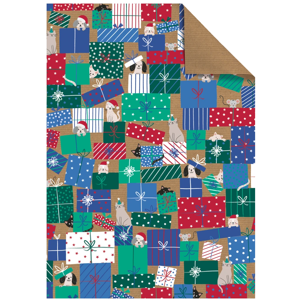 Geschenkpapier-Bogen „Taly“ | 100×70 cm, 60 g/m², dunkelblau