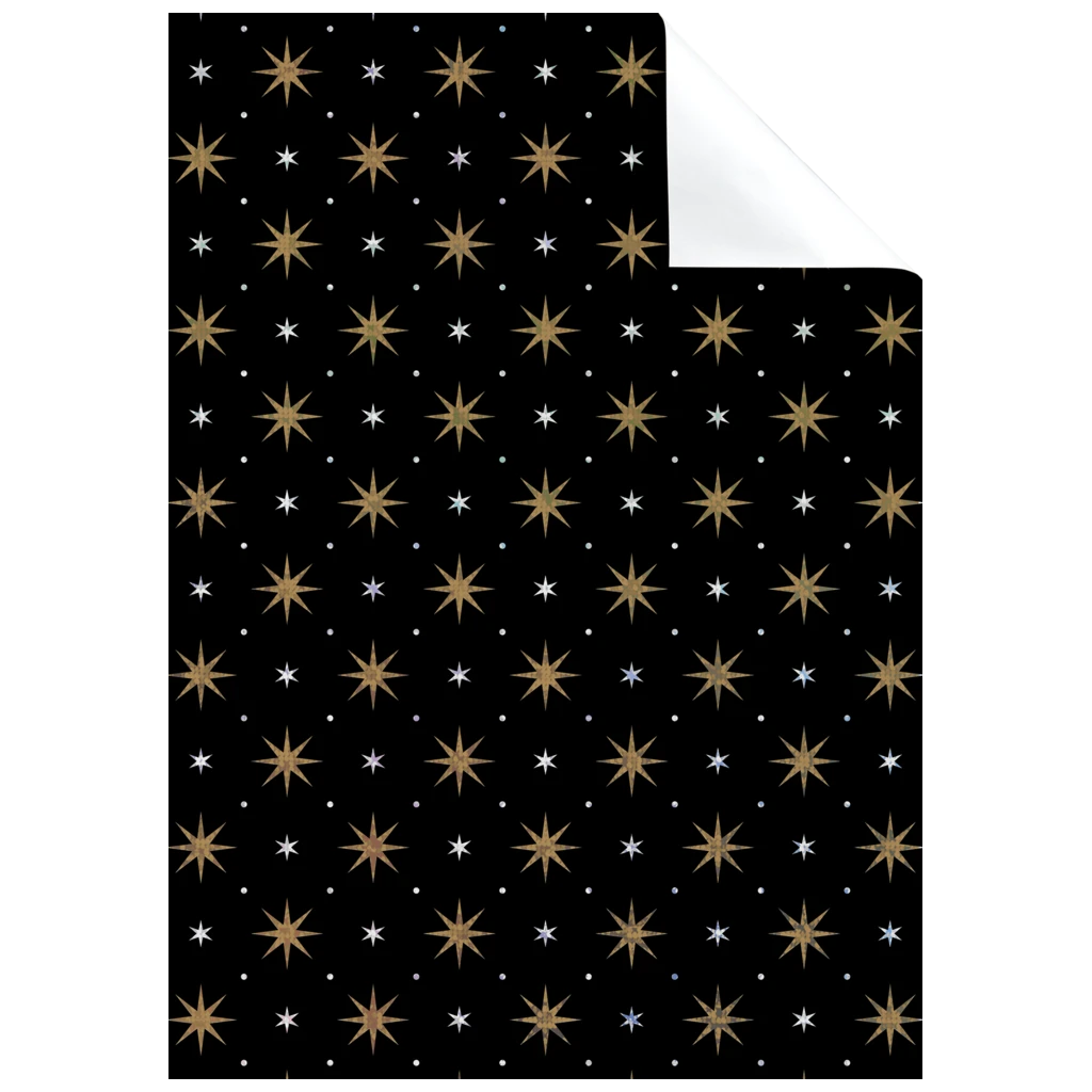Geschenkpapier-Bogen „Zidonia“ | 100×70 cm, 76 g/m², schwarz