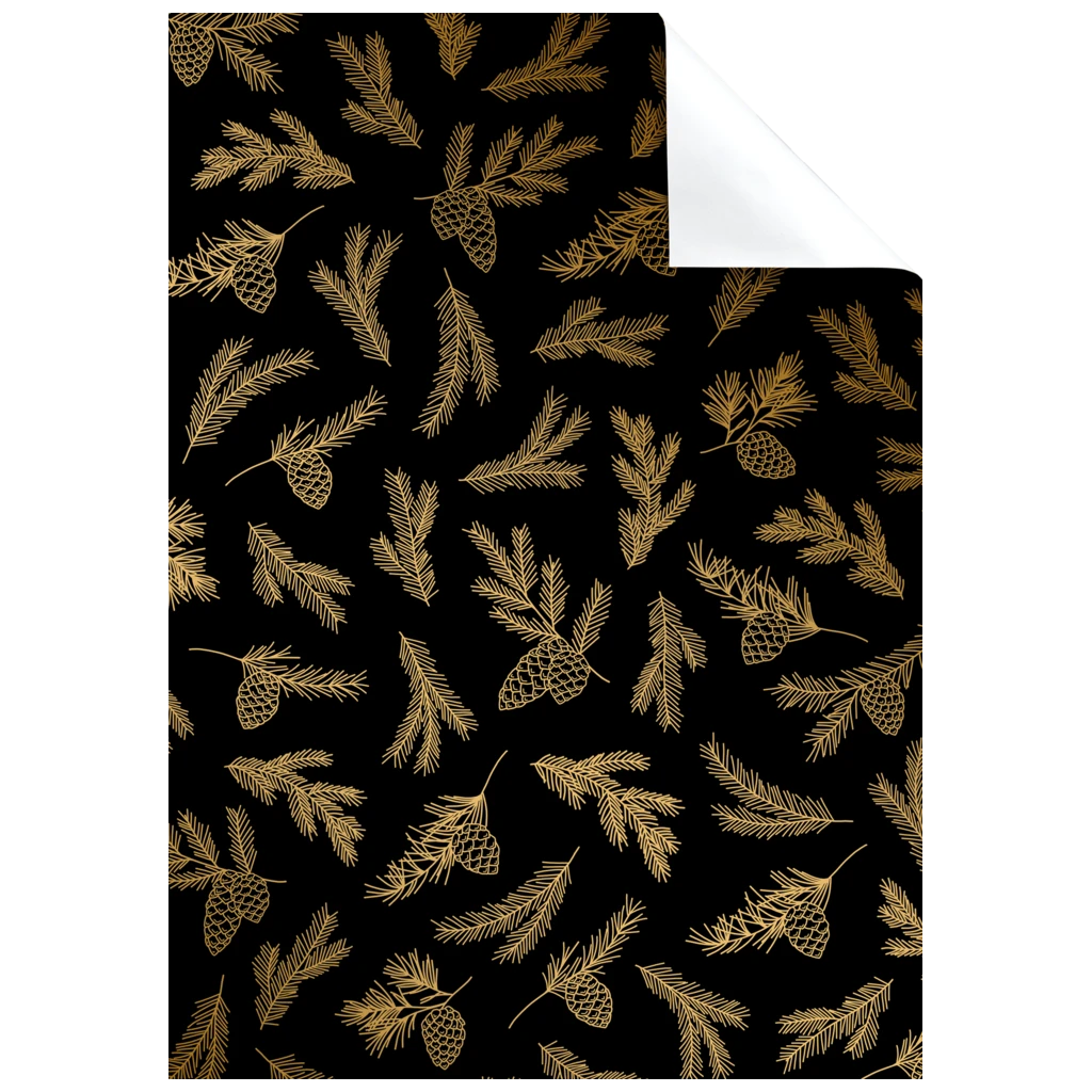 Geschenkpapier-Bogen „Mariola“ | 100×70 cm, 76 g/m², schwarz
