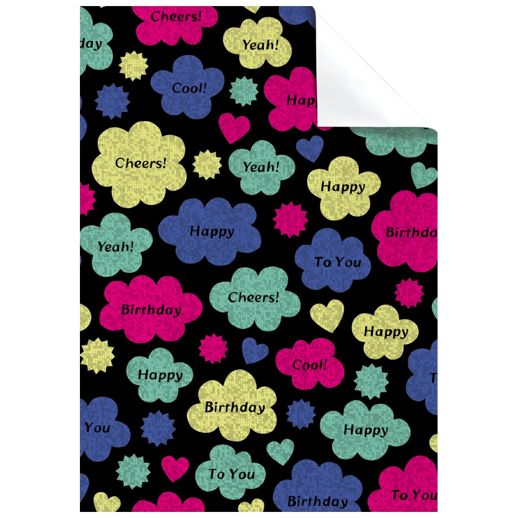 Geschenkpapier-Bogen „Jorin“ | 100×70 cm, 76 g/m², schwarz