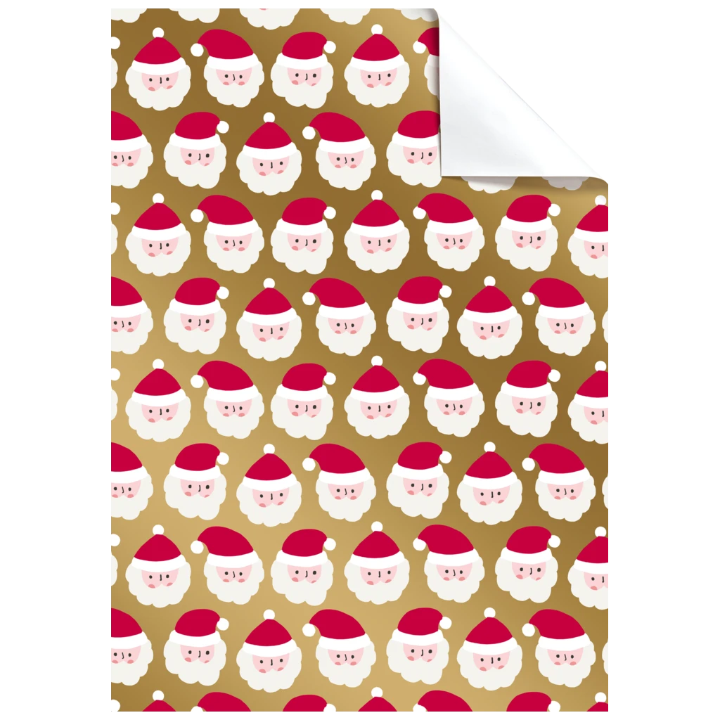 Geschenkpapier-Bogen „Claus“ | 100×70 cm, 80 g/m², gold