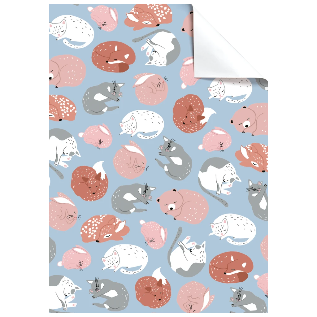 Geschenkpapier-Bogen „Okko“ | 100×70 cm, 80 g/m², hellblau