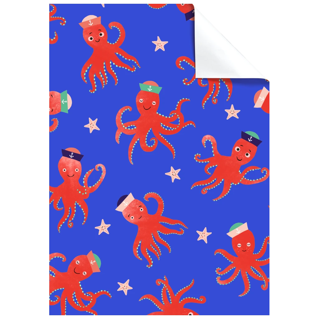Geschenkpapier-Bogen „Toffy“ | 100×70 cm, 80 g/m², blau