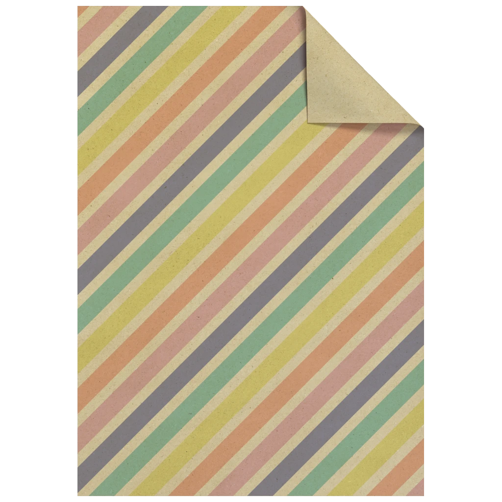 Geschenkpapier-Bogen „Pan“ | 100×70 cm, 80 g/m², braun/mehrfarbig