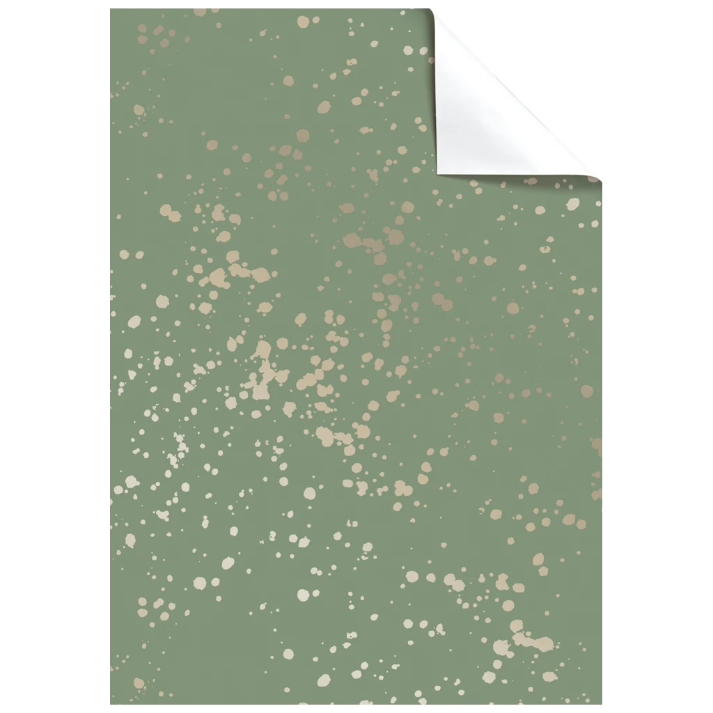 Geschenkpapier-Bogen „Sprenkel“ | 100×70 cm, 76 g/m², grün