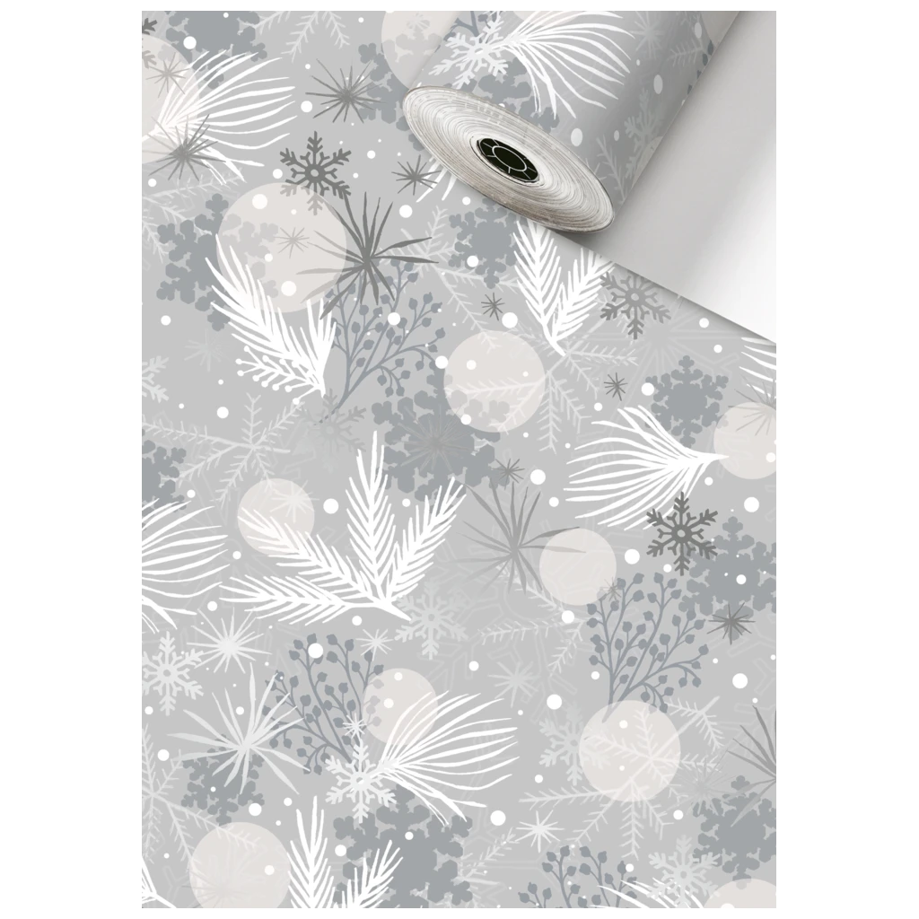 Geschenkpapier Sécaré-Rolle „Aiden“ | 30 cm × 100 m, 76 g/m², silber