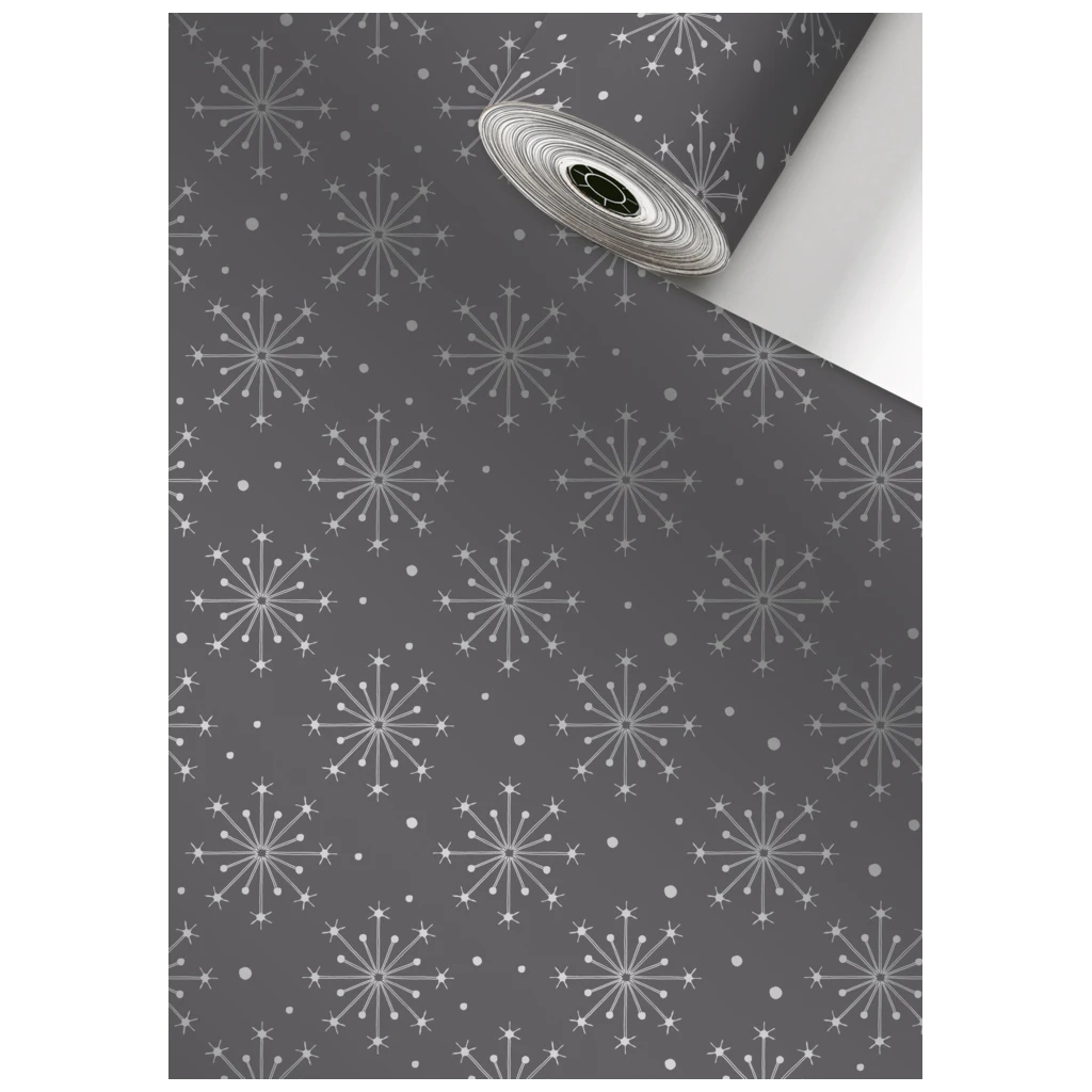 Geschenkpapier Sécaré-Rolle „Nieve“ | 30 cm × 100 m, 76 g/m², anthrazit