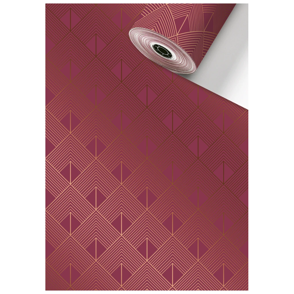 Geschenkpapier Sécaré-Rolle „Oreste“ | 30 cm × 100 m, 76 g/m², bordeaux