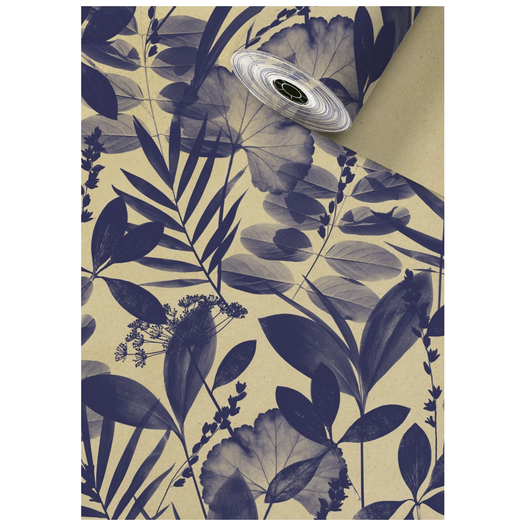 Geschenkpapier „Sona“ | 50 cm × 150 m, 80 g/m², dunkelblau/braun