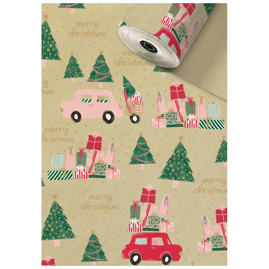 Geschenkpapier Sécaré-Rolle „Anette“ | 70 cm × 150 m, 80 g/m², hellbraun