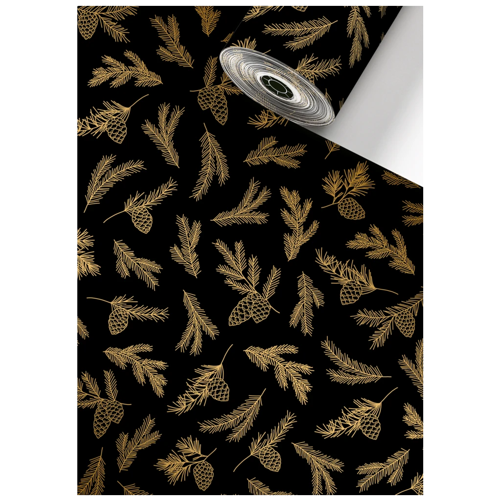 Geschenkpapier Sécaré-Rolle „Mariola“ | 70 cm × 100 m, 76 g/m², schwarz