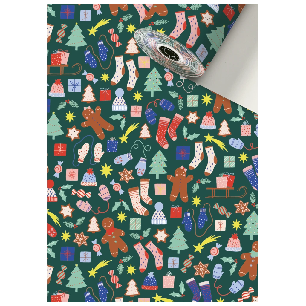 Geschenkpapier Sécaré-Rolle „Marioka“ | 70 cm × 250 m, 70 g/m², dunkelgrün