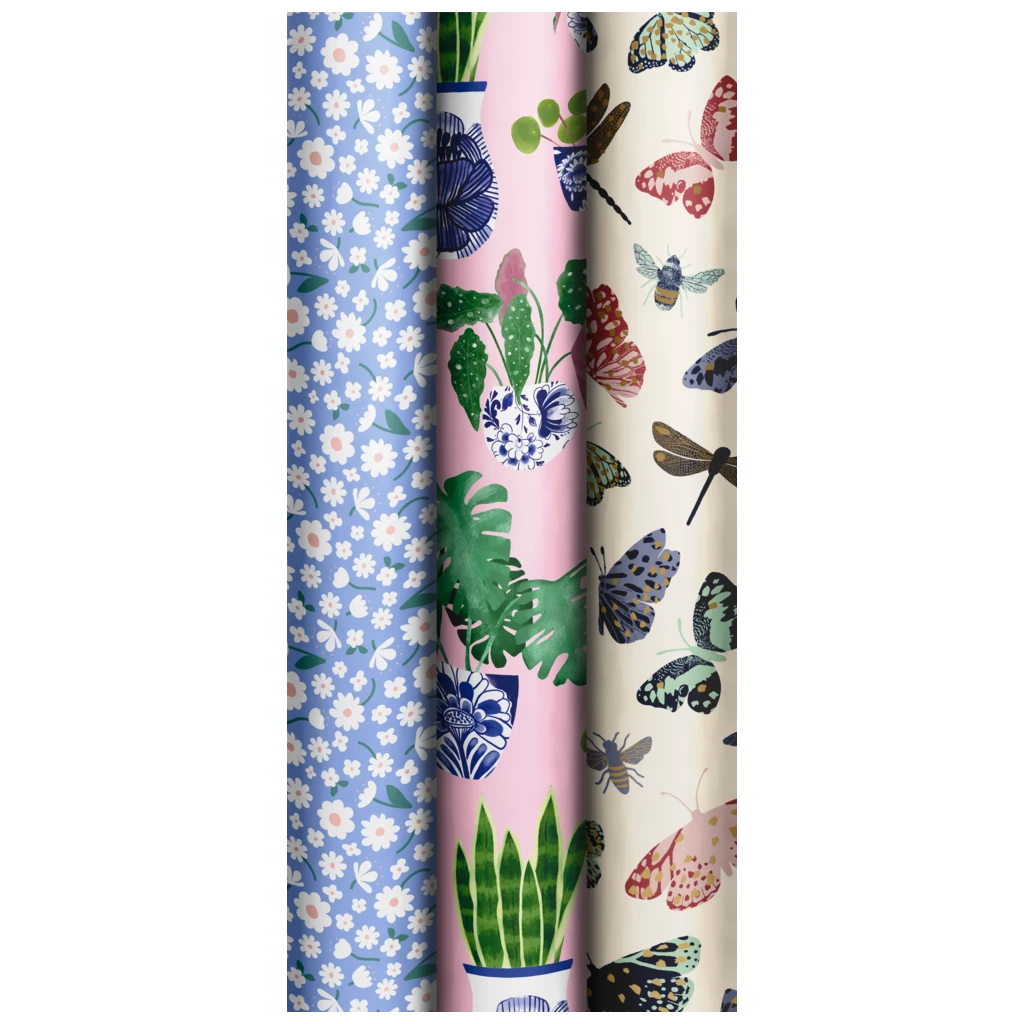 Geschenkpapier „Sweet Nature“ | 70 cm × 2 m, 80 g/m², sortiert