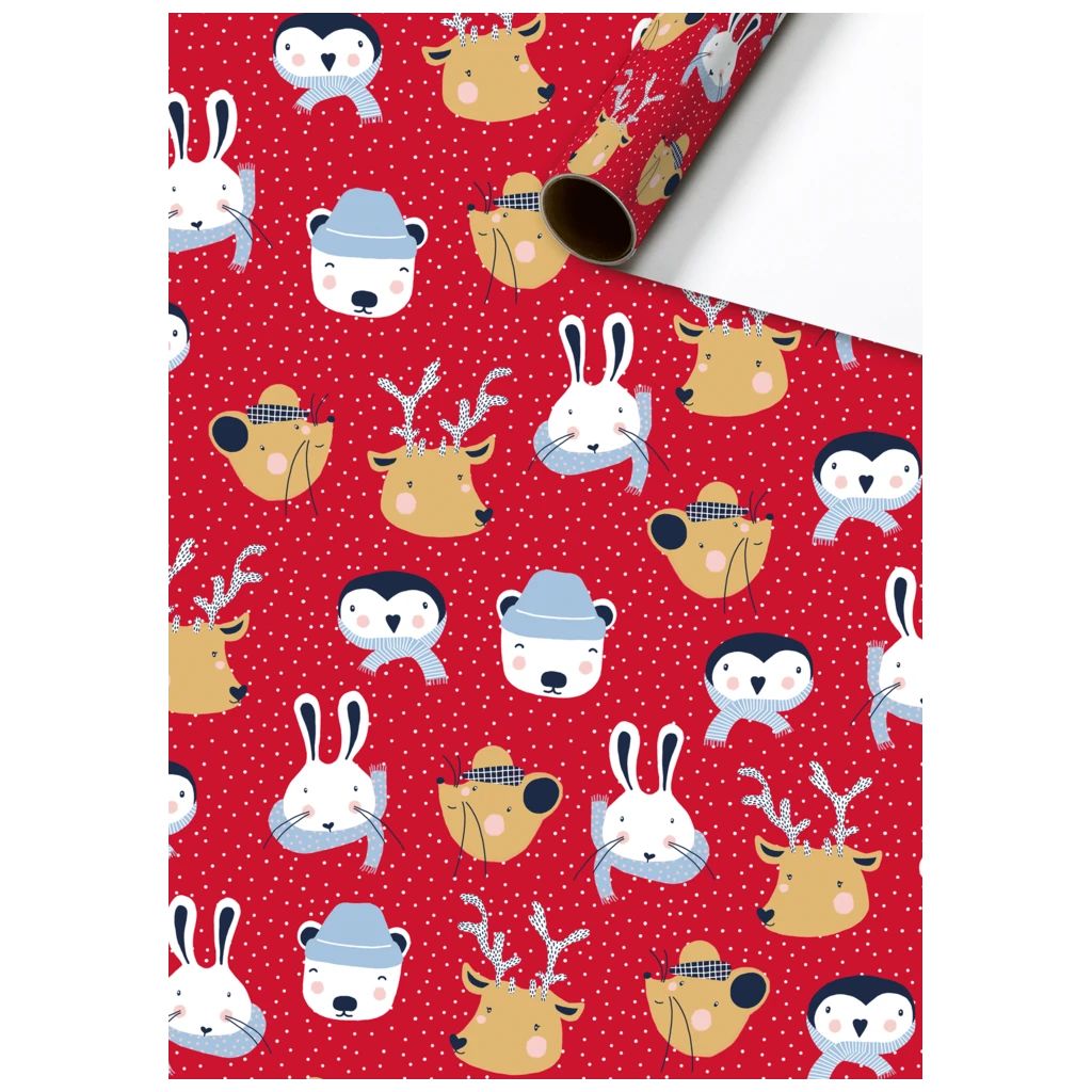 Geschenkpapier „Malik“ | 70 cm × 2 m, 80 g/m², rot
