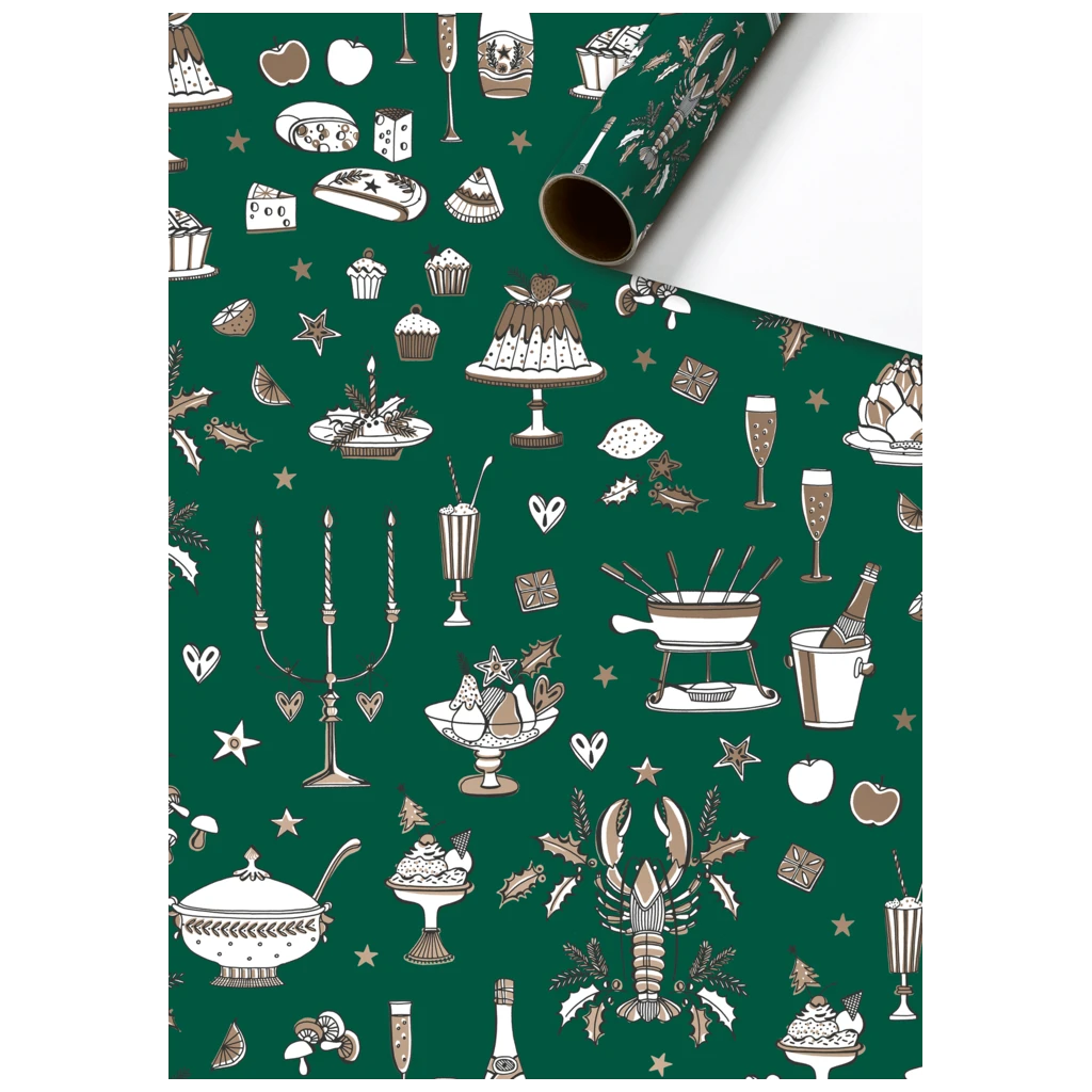 Geschenkpapier „Giayo“ | 70 cm × 2 m, 80 g/m², dunkelgrün