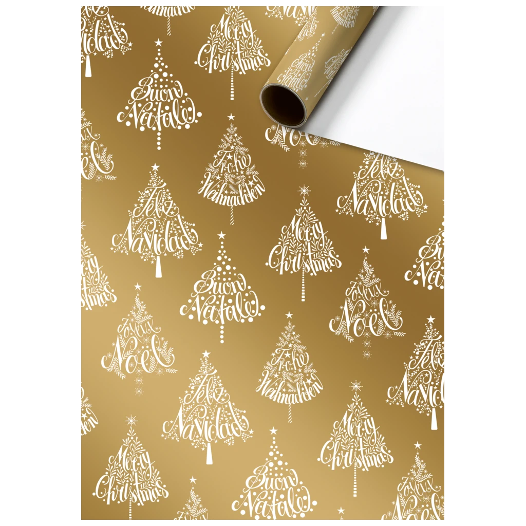 Geschenkpapier „Vintro“ | 70 cm × 2 m, 80 g/m², gold