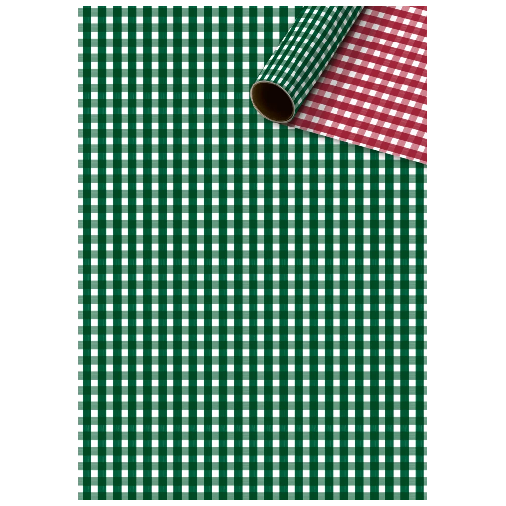 Geschenkpapier „Cuadro“ | 70 cm × 2 m, 80 g/m², rot/grün