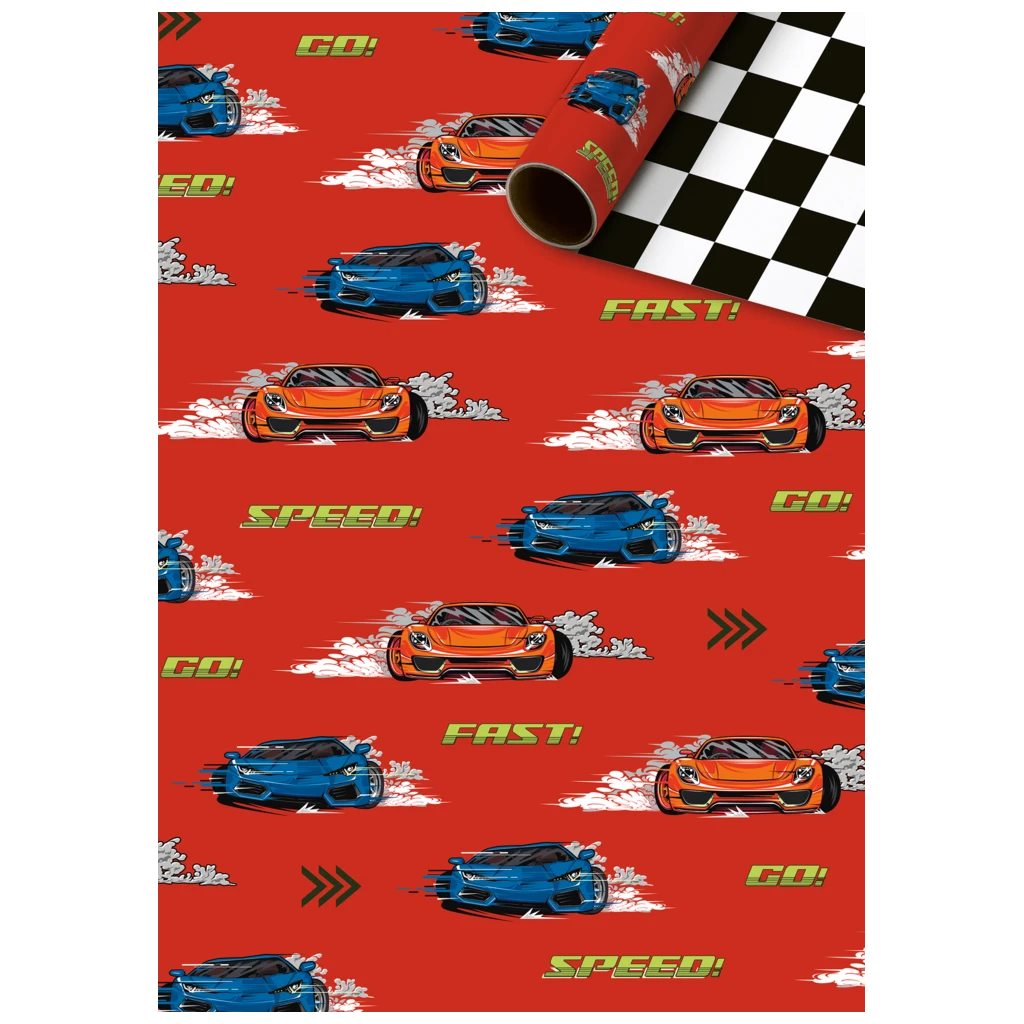 Geschenkpapier „Schorsch“ | 70 cm × 2 m, 80 g/m², rot