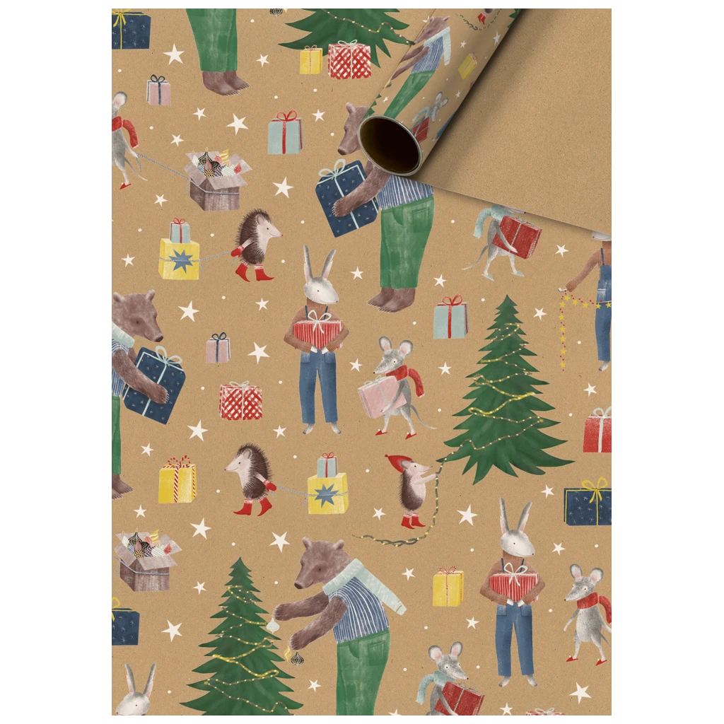 Geschenkpapier „Melin“ | 70 cm × 2 m, braun