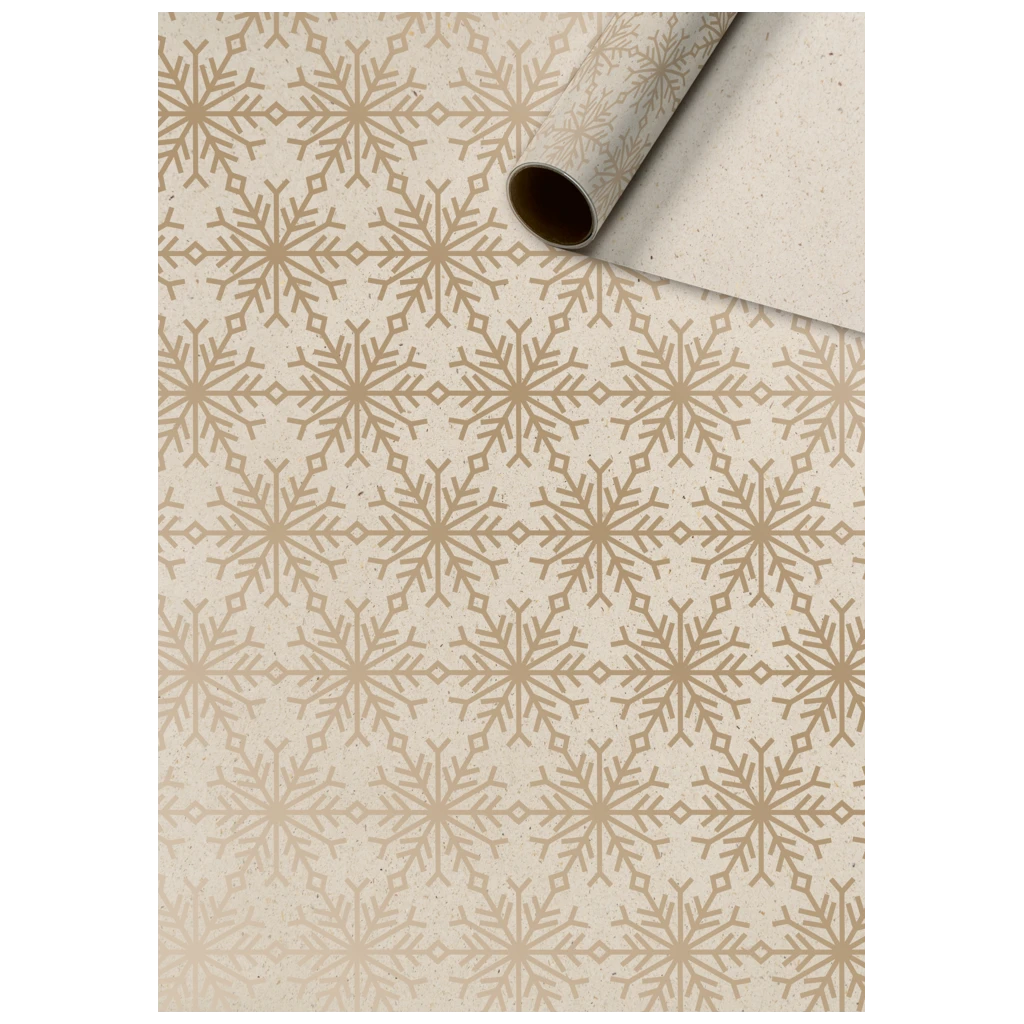 Geschenkpapier „Isobel“ | 70 cm × 2 m, beige/gold