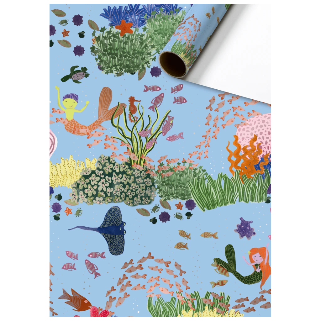 Geschenkpapier „Kairi“ | 70 cm × 1,5 m, 76 g/m², hellblau