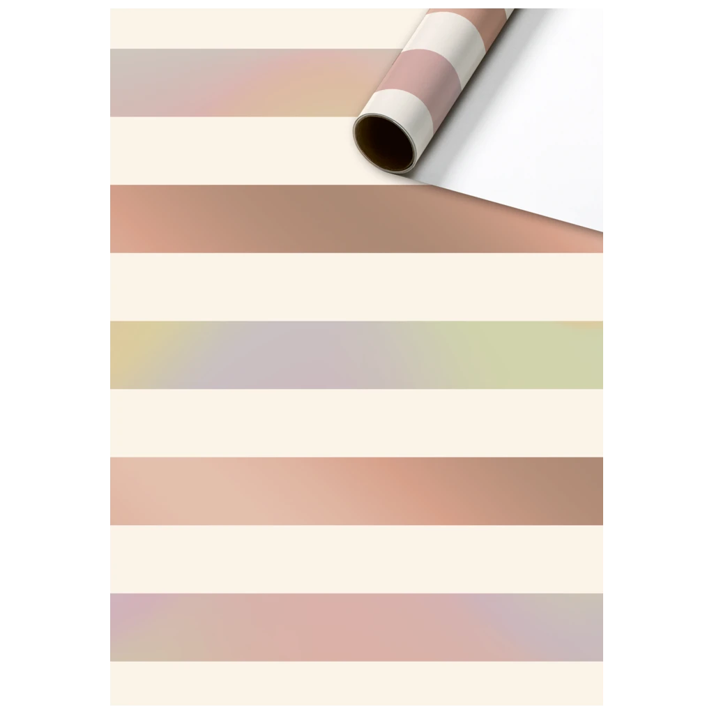 Geschenkpapier | 70 cm × 1,5 m, 75 g/m², beige/roségold glänzend