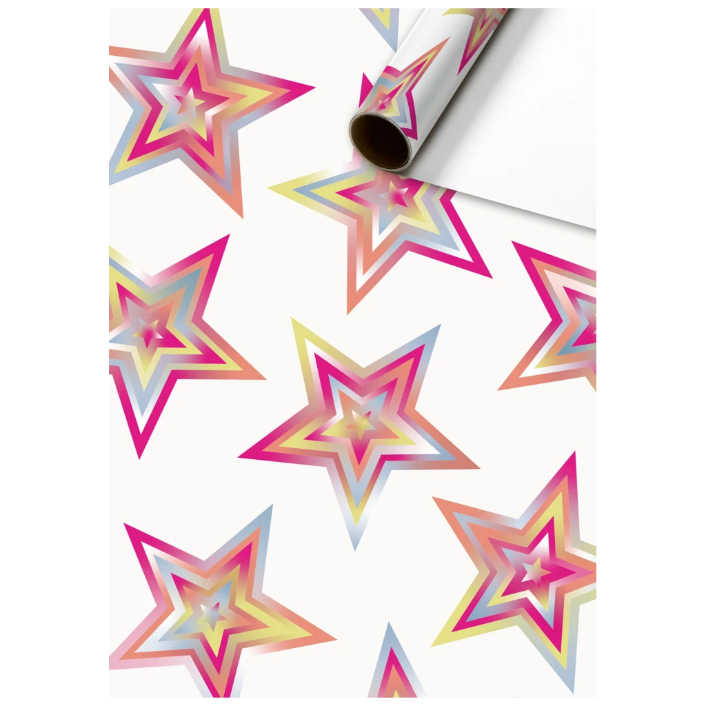 Geschenkpapier „Giada“ | 70 cm × 1,5 m, 76 g/m², weiß/pink