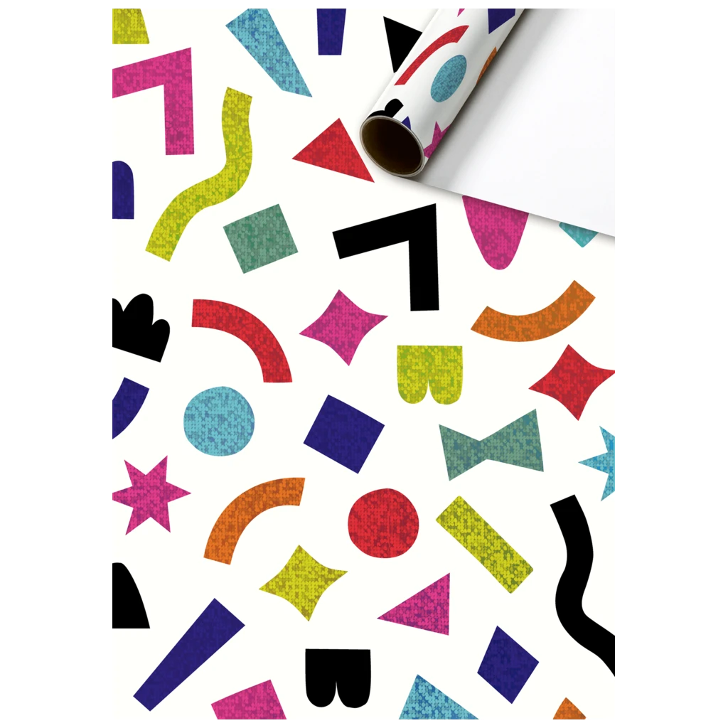 Geschenkpapier „Tyra“ | 70 cm × 1,5 m, 76 g/m², weiß/mehrfarbig