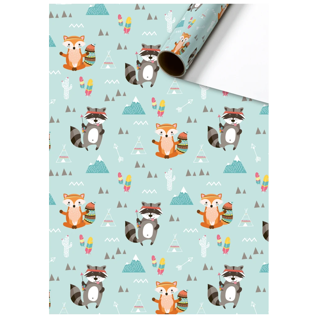 Geschenkpapier „Matz“ | 70 cm × 2 m, 80 g/m², mint