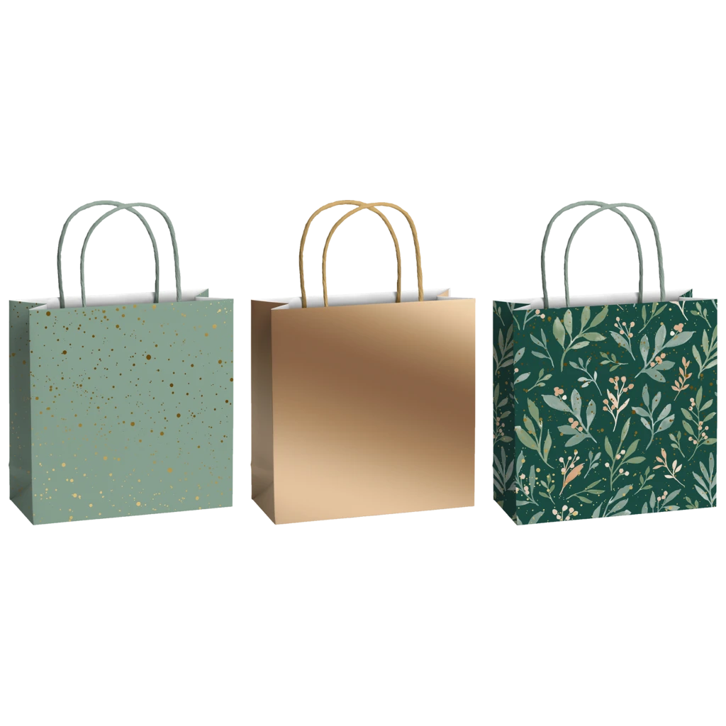Geschenktaschen-Set „Arona“ | 20×20×8 cm, 200 g/m², 3 Stück