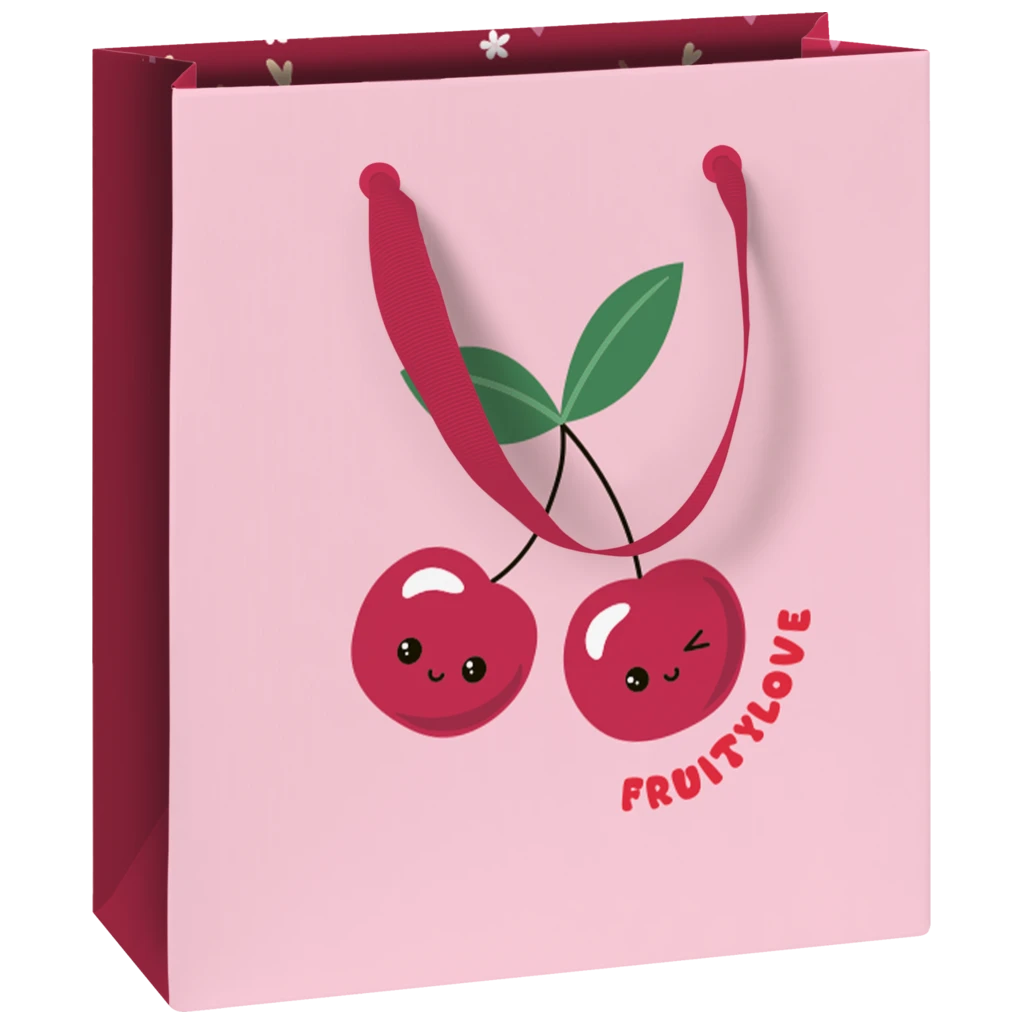 Geschenktasche „Yumi“ | 18×21×8 cm, 230 g/m², rosa