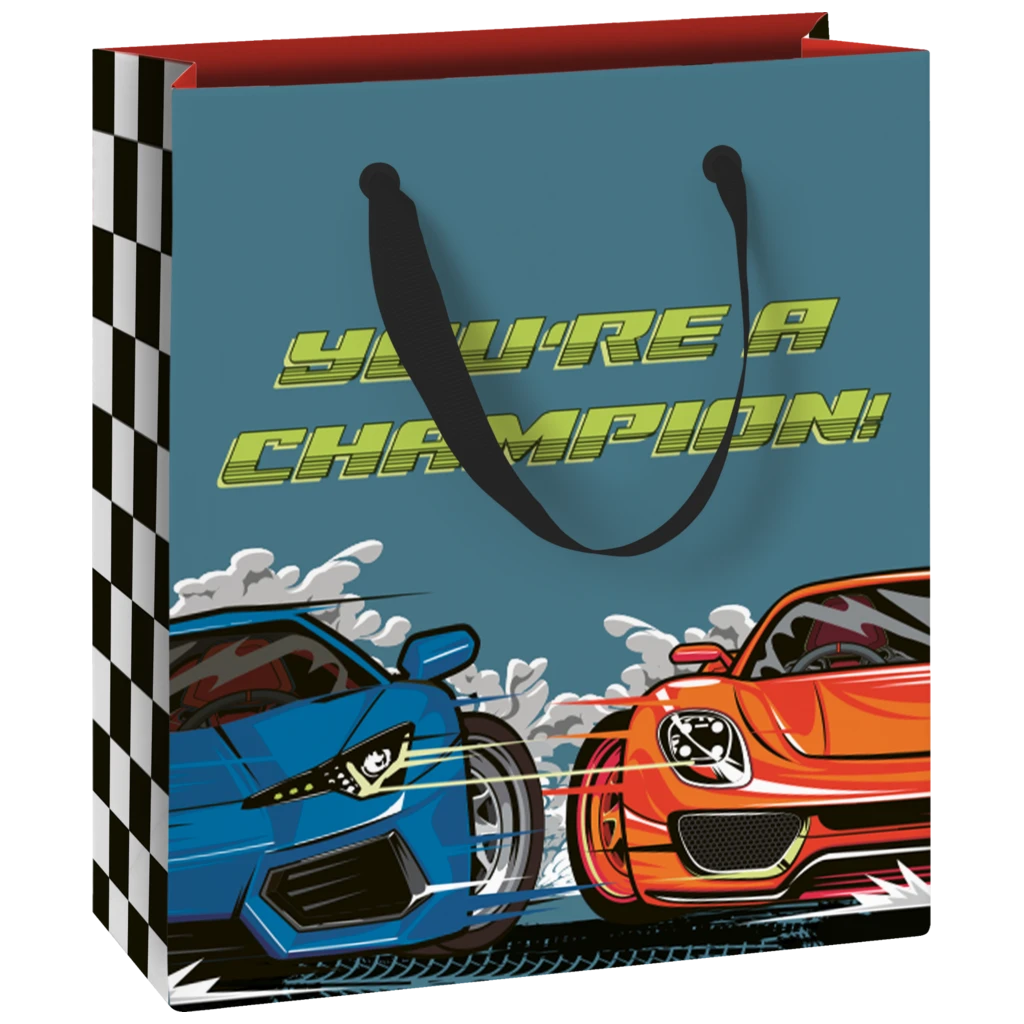 Geschenktasche „Schorsch“ | 18×21×8 cm, 230 g/m², taubenblau