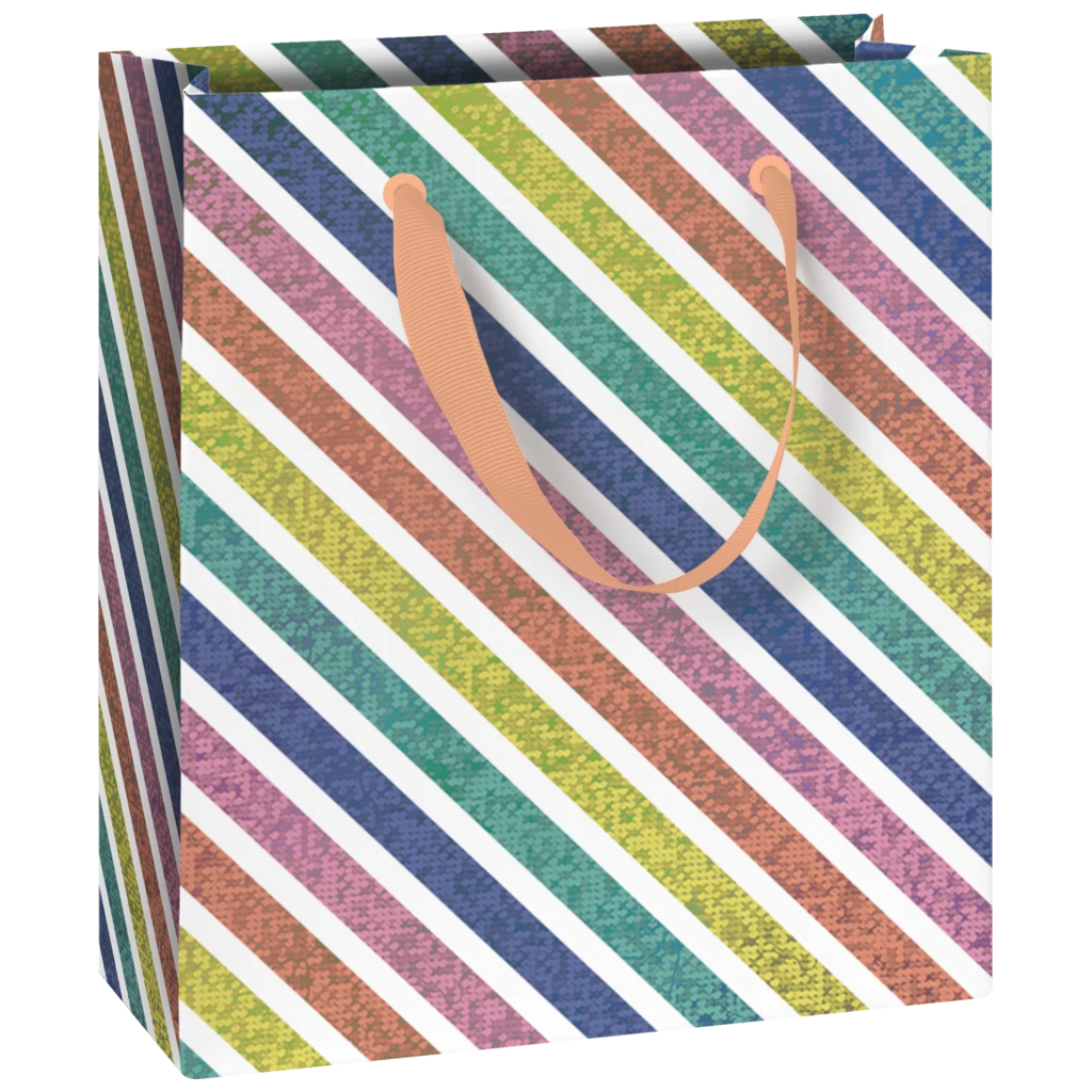 Geschenktasche „Naoki“ | 18×21×8 cm, 2210 g/m², bunt