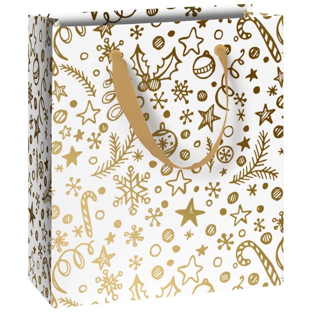 Geschenktasche „Chaya“ | 18×21×8 cm, 180 g/m², weiß
