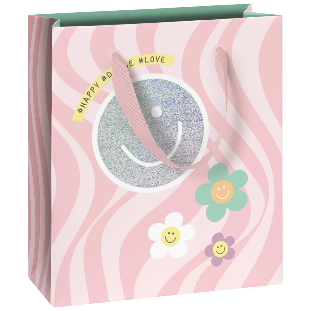 Geschenktasche „Nea“ | 18×21×8 cm, 250 g/m², rosa